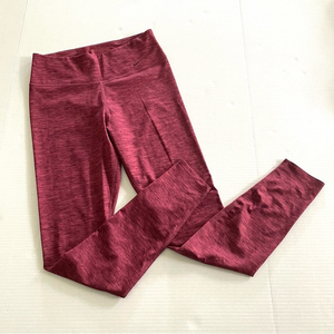 Nike Dri Fit High Waisted Running Leggings Maroon Specks, pockets Women’s M NWOT